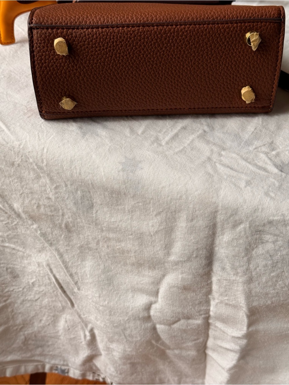 Hermes Cognac Togo Leather Mini Crossbody with Gold Hardware - Picture 13 of 13